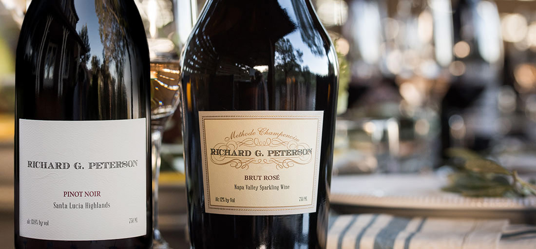 Richard G. Peterson Napa Valley Pinot Noir and Brut Rose