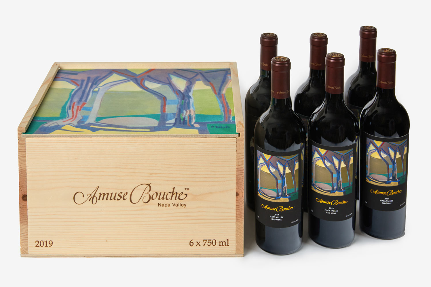 2019 Amuse Bouche Red Wine Blend and wood case